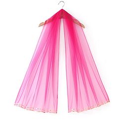 Babyhug Woven Sleeveless Brocade  Kurti Palazzo and Dupatta Set -Fuschia