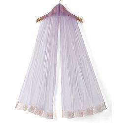 Babyhug Cotton Knit Sleeveless Embroidered Choli With Embroidered Net Lehenga And Dupatta Set - Lavender