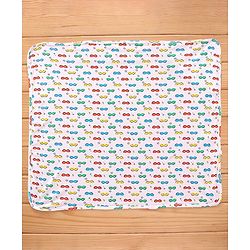 Babyhug Cotton Interlock Printed Towel with Hood L 76 x B 76 cm - Multicolour