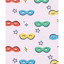 Babyhug Cotton Interlock Printed Towel with Hood L 76 x B 76 cm - Multicolour