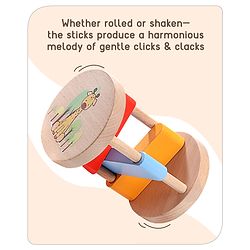 Babyhug Clacker Rolling Rattle- Multicolor
