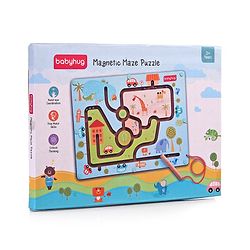 Babyhug Magnetic Maze Wooden Puzzle| Improves Hand Eye Co-ordination and Motor Skills| Montessori Learning and Educational Toy for 3-6 Years Kids| Gifting Toy| BIS Certified