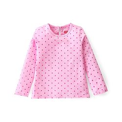 Babyhug Cotton Knit Full Sleeves T-Shirts Floral Print Pack of 3 - Pink & Purple