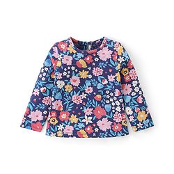 Babyhug 100% Cotton Knit Full Sleeves T-Shirt With Floral Graphics Pack Of 3 - Multicolour
