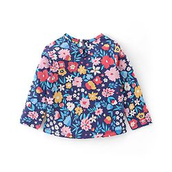 Babyhug 100% Cotton Knit Full Sleeves T-Shirt With Floral Graphics Pack Of 3 - Multicolour