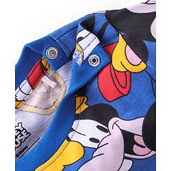 Babyhug Cotton Knit Full Sleeves Mickey & Friends Printed T-Shirt - Blue
