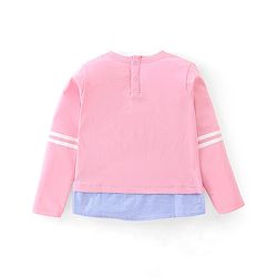 Babyhug 100% Cotton Knit Full Sleeves T-Shirt with Text Graphics - Pink