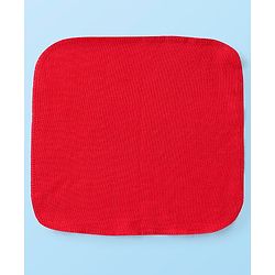 Babyhug Cotton Terry Knit Wash cloth Polka Dots Print Pack of 6 L 30 x B 30 cm - Red & White