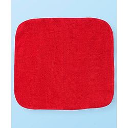 Babyhug Cotton Terry Knit Wash cloth Polka Dots Print Pack of 6 L 30 x B 30 cm - Red & White