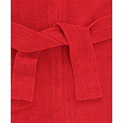 Babyhug Cotton Knit Full Sleeves Hooded Bath Robe Penguin Design - Red
