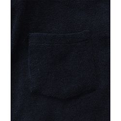 Babyhug Cotton Knit Full Sleeves Hooded Bath Robe Bear Embroidery - Navy Blue