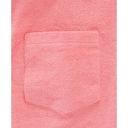 Babyhug Cotton Knit Full Sleeves Hooded Bath Robe Kitten Design - Pink