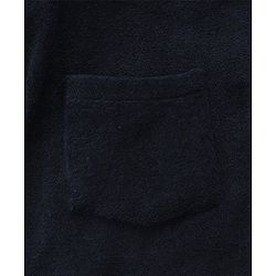 Babyhug Cotton Knit Full Sleeves Hooded Bath Robe Dolphin Patch - Navy Blue