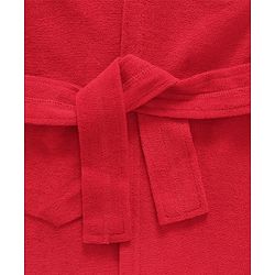 Babyhug Cotton Knit Full Sleeves Hooded Bath Robe Whale Patch -Red
