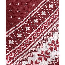 Babyhug Knitted Full Sleeves Sweater Set Floral Design - Red