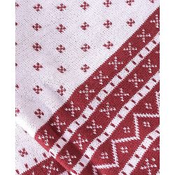 Babyhug Knitted Full Sleeves Sweater Set Floral Design - Red & White