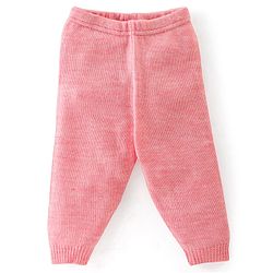 Babyhug Knitted Full Sleeves Sweater Set with Cable Knit Design - Pink