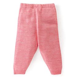 Babyhug Knitted Full Sleeves Sweater Set with Cable Knit Design - Pink