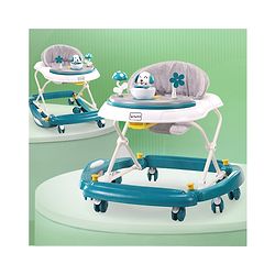 Babyhug Puppy 2 in 1 Walker Cum Rocker with 3 Adjustable Height & Musical Play Tray With Light - Blue