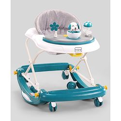 Babyhug Puppy 2 in 1 Walker Cum Rocker with 3 Adjustable Height & Musical Play Tray With Light - Blue