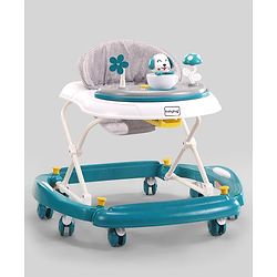 Babyhug Puppy 2 in 1 Walker Cum Rocker with 3 Adjustable Height & Musical Play Tray With Light - Blue