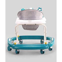 Babyhug Puppy 2 in 1 Walker Cum Rocker with 3 Adjustable Height & Musical Play Tray With Light - Blue