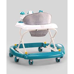 Babyhug Puppy 2 in 1 Walker Cum Rocker with 3 Adjustable Height & Musical Play Tray With Light - Blue