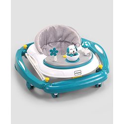 Babyhug Puppy 2 in 1 Walker Cum Rocker with 3 Adjustable Height & Musical Play Tray With Light - Blue