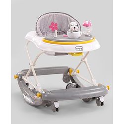 Babyhug Puppy 2 in 1 Walker Cum Rocker with 3 Adjustable Height & Musical Play Tray With Light - Blue