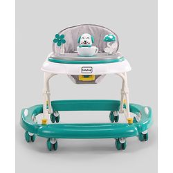Babyhug Puppy 2 in 1 Walker Cum Rocker with 3 Adjustable Height & Musical Play Tray With Light - Blue