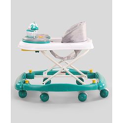 Babyhug Puppy 2 in 1 Walker Cum Rocker with 3 Adjustable Height & Musical Play Tray With Light - Blue