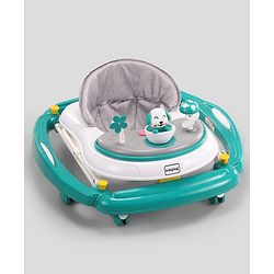 Babyhug Puppy 2 in 1 Walker Cum Rocker with 3 Adjustable Height & Musical Play Tray With Light - Blue