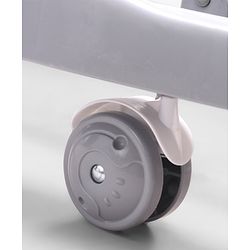 Babyhug Panda 2 In 1 Walker Cum Rocker With 3 Adjustable Height & Musical Play Tray With Lights-Grey| Smooth Swivel Wheels| BIS Certified| Comfortable Seat| Removable Toys