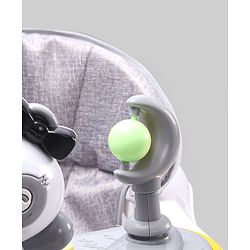 Babyhug Panda 2 In 1 Walker Cum Rocker With 3 Adjustable Height & Musical Play Tray With Lights-Grey| Smooth Swivel Wheels| BIS Certified| Comfortable Seat| Removable Toys