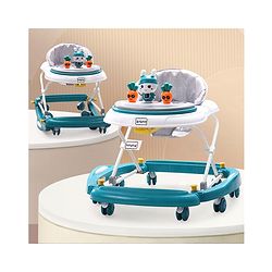 Babyhug Bunny 2 In 1 Walker Cum Rocker With 3 Adjustable Height & Musical Play Tray With Lights-Blue