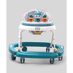 Babyhug Bunny 2 In 1 Walker Cum Rocker With 3 Adjustable Height & Musical Play Tray With Lights-Blue