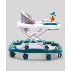 Babyhug Bunny 2 In 1 Walker Cum Rocker With 3 Adjustable Height & Musical Play Tray With Lights-Blue