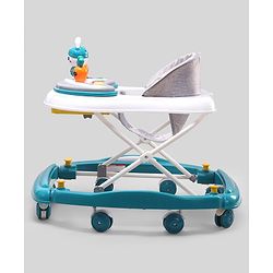 Babyhug Bunny 2 In 1 Walker Cum Rocker With 3 Adjustable Height & Musical Play Tray With Lights-Blue
