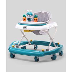 Babyhug Bunny 2 In 1 Walker Cum Rocker With 3 Adjustable Height & Musical Play Tray With Lights-Blue