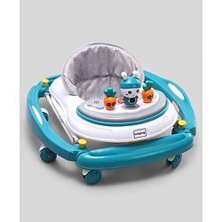 Babyhug Bunny 2 In 1 Walker Cum Rocker With 3 Adjustable Height & Musical Play Tray With Lights-Blue