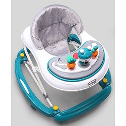 Babyhug Bunny 2 In 1 Walker Cum Rocker With 3 Adjustable Height & Musical Play Tray With Lights-Blue