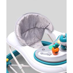 Babyhug Bunny 2 In 1 Walker Cum Rocker With 3 Adjustable Height & Musical Play Tray With Lights-Blue