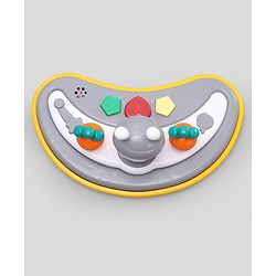 Babyhug Bunny 2 In 1 Walker Cum Rocker With 3 Adjustable Height & Musical Play Tray With Lights-Grey| Cushion Seat| Smooth Swivel Wheels| Foldable