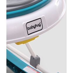 Babyhug Panda 2 In 1 Walker Cum Rocker With 3 Adjustable Height & Musical Play Tray With Lights-Grey| Smooth Swivel Wheels| BIS Certified| Comfortable Seat| Removable Toys