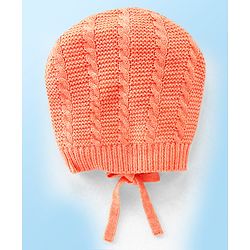 Babyhug Full Sleeves Sweater & Pajama Set with Knitted Design - Orange