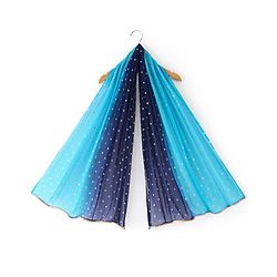 Babyhug Sleeveless Lehenga Choli & Dupatta Set with Floral Embroidery - Navy Blue