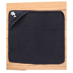 Babyhug Cotton Terry Knit Towel with Hood Dolphin Applique L 76.2 x B 76.2 cm - Navy Blue