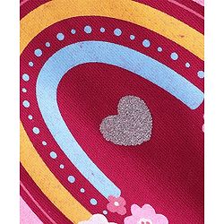 Babyhug 100% Cotton Knit Full Sleeves Sweatshirt With Rainbow Graphics - Red