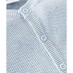 Babyhug Full Sleeves Front Open Sweaters - Blue