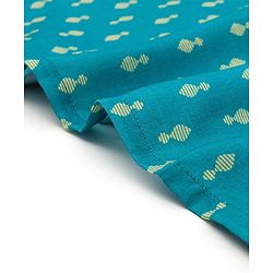 Babyhug 100% Cambric Full Sleeve Printed Kurta With Solid Pyjama Set - Teal Blue